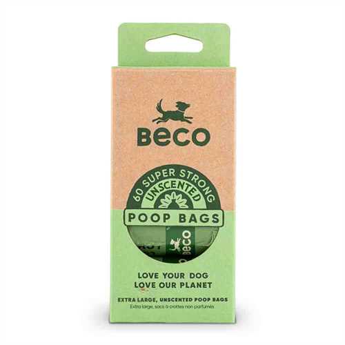 Beco Dog Poop Bags Unscented 60 Pack