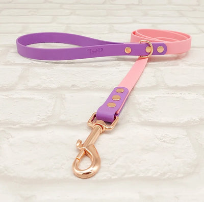 BioThane Waterproof Two Tone Lead Pink and Lilac