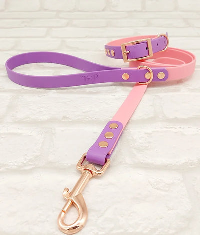 BioThane Waterproof Two Tone Lead Pink and Lilac