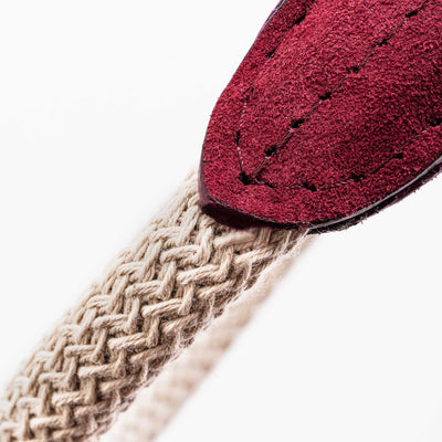 Round Rope and Burgundy Leather Dog Lead