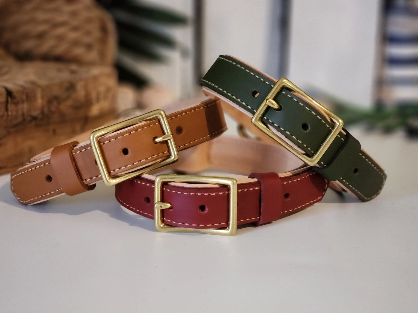Luxury Hand Stitched Leather Collar