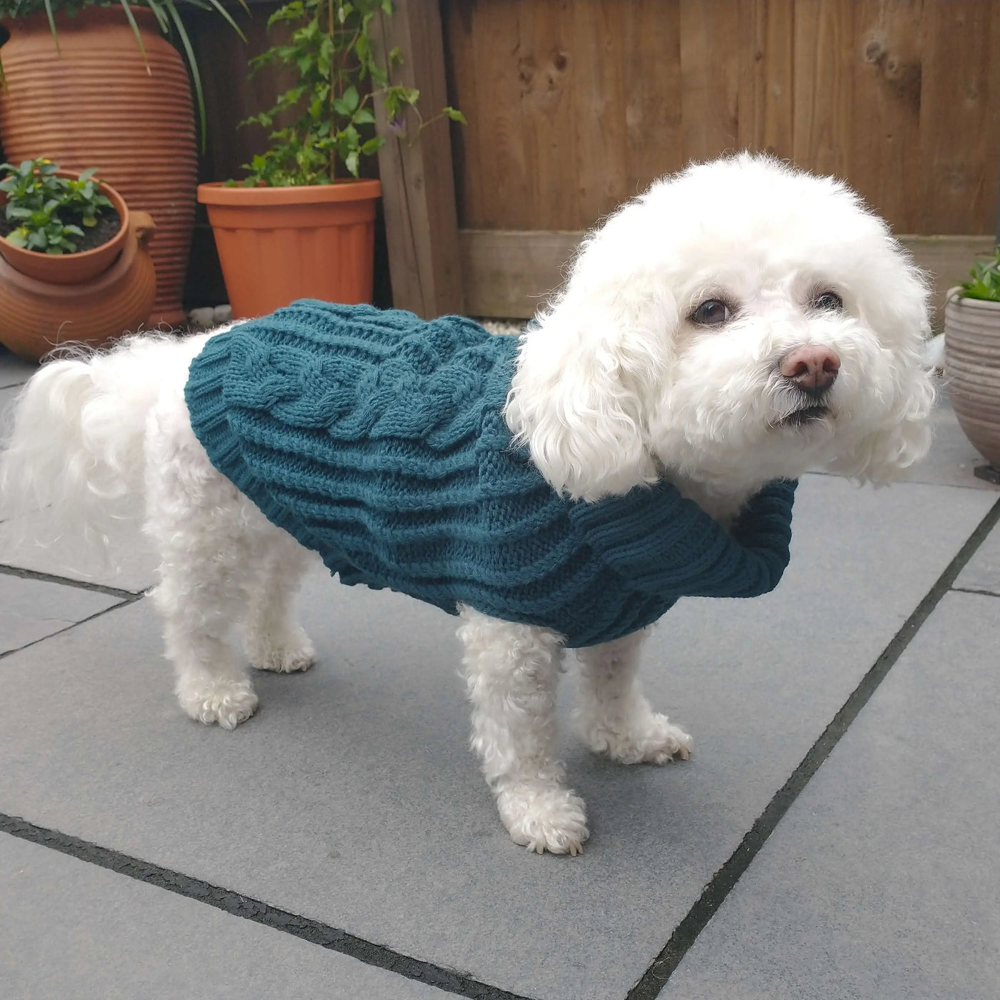 Teal Cable Knit Jumper