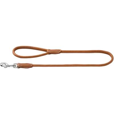 Elk Rolled Tan Leather Clip Lead